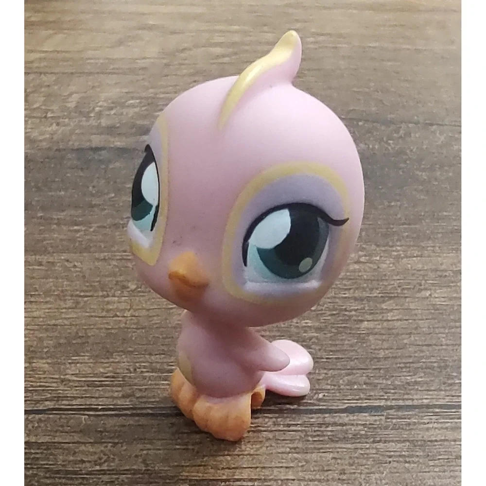 Littlest Pet Shop LPS #12 Pink Canary Bird Blue Eyes Preowned Z8